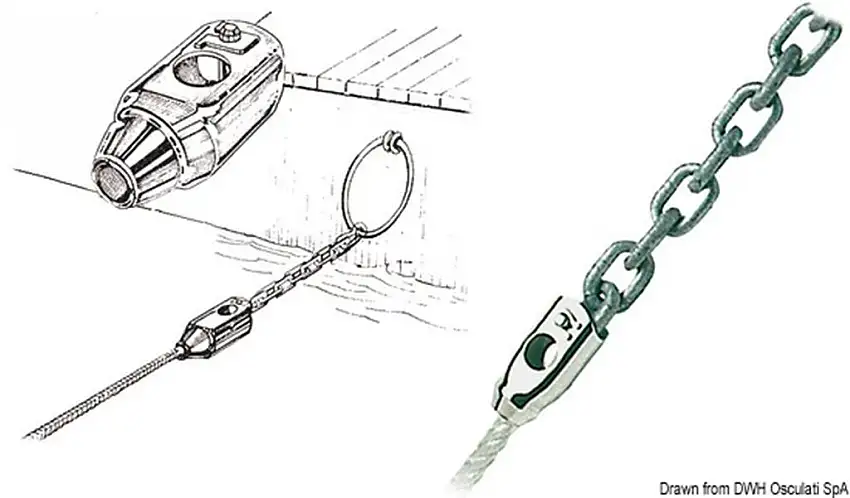 Adattatore cima/catena 10/6 mm