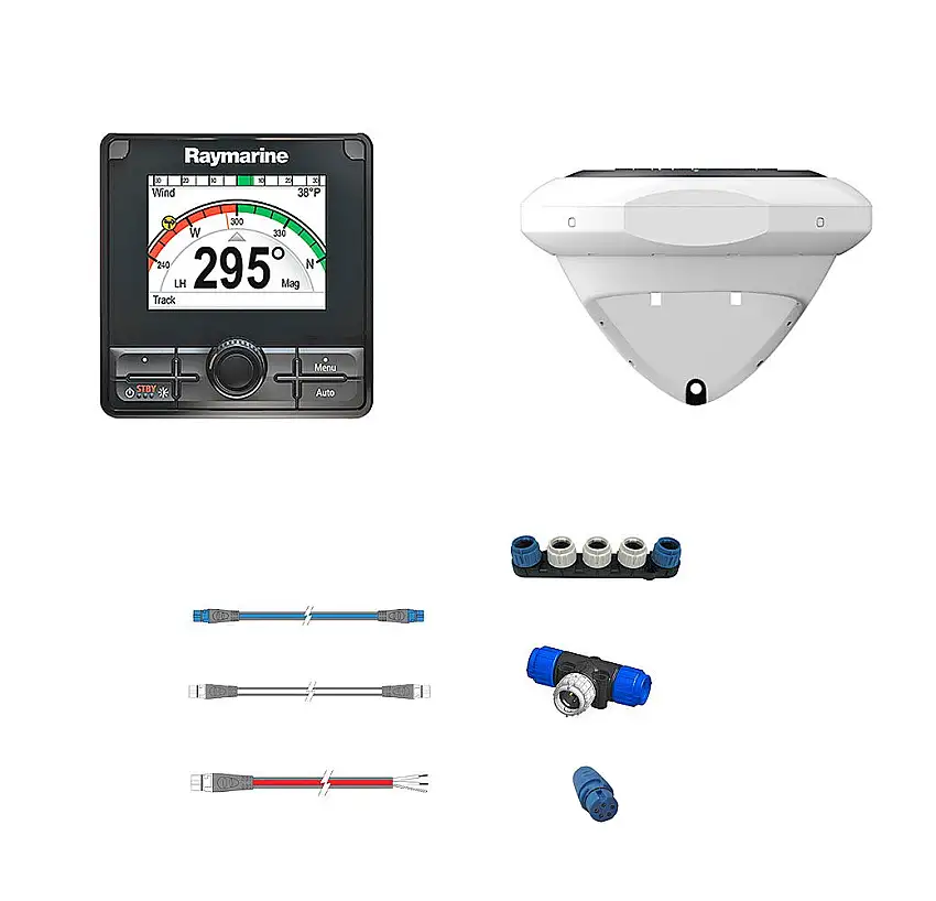 Raymarine Evolution EV-2 DBW con unità di controllo p70Rs, sensore EV-2, set di cavi EV-1 ed EV-2 (adatto per sistemi di controllo drive-by-wire)