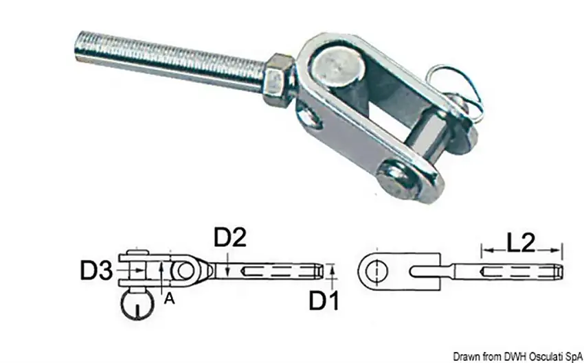 Termin. inox forc.snod.