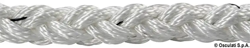 Treccia Square Line 12 mm bianca