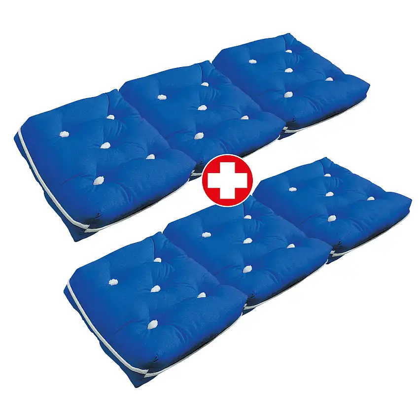 Set di 2 cuscini tripli in kapok