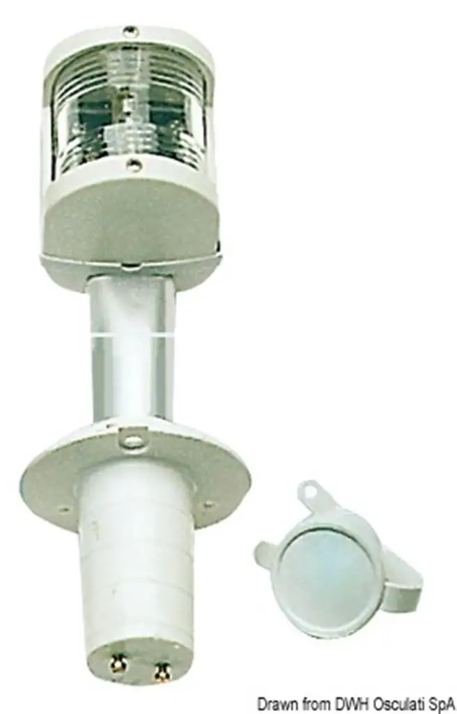 Asta 100 cm fanale 225° bianco