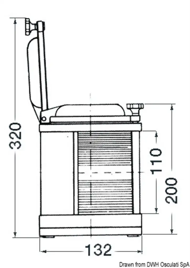 Fanale DHR rosso 112,5°