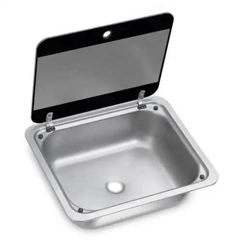LAVELLO INOX RETTANGOLARE 410X335 P124MM SNG 4133