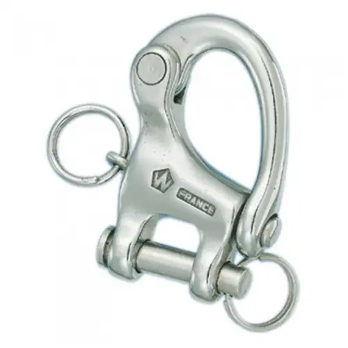 MOSCHETTONE INOX HR FISSO A FORCELLA WICHARD MM.70 CON PERNO DA MM.8