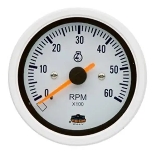 CONTAGIRI GAUGE LINE INCASSO 84 MM BIANCO 0-6000RPM