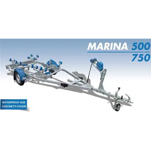 CARRELLO 750KG NON FRENATO PORTA BARCA MARINA 750 SF