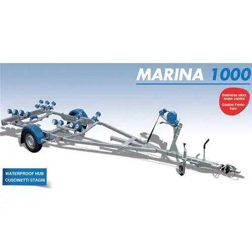 CARRELLO 750/1000KG FRENATO PORTA BARCA MARINA 1000 CF