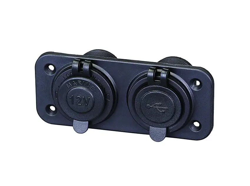 A.A.A. World-Wide Pannello Con 1 Presa 12v E 2 Usb