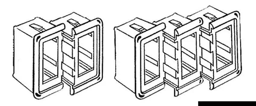 Cornice plastica centrale nera