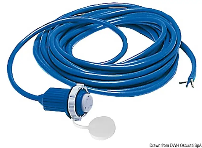 Spina + cavo 10 m blu 50 A