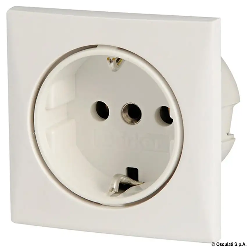 Presa AC 220 V tipo Schuko dor.