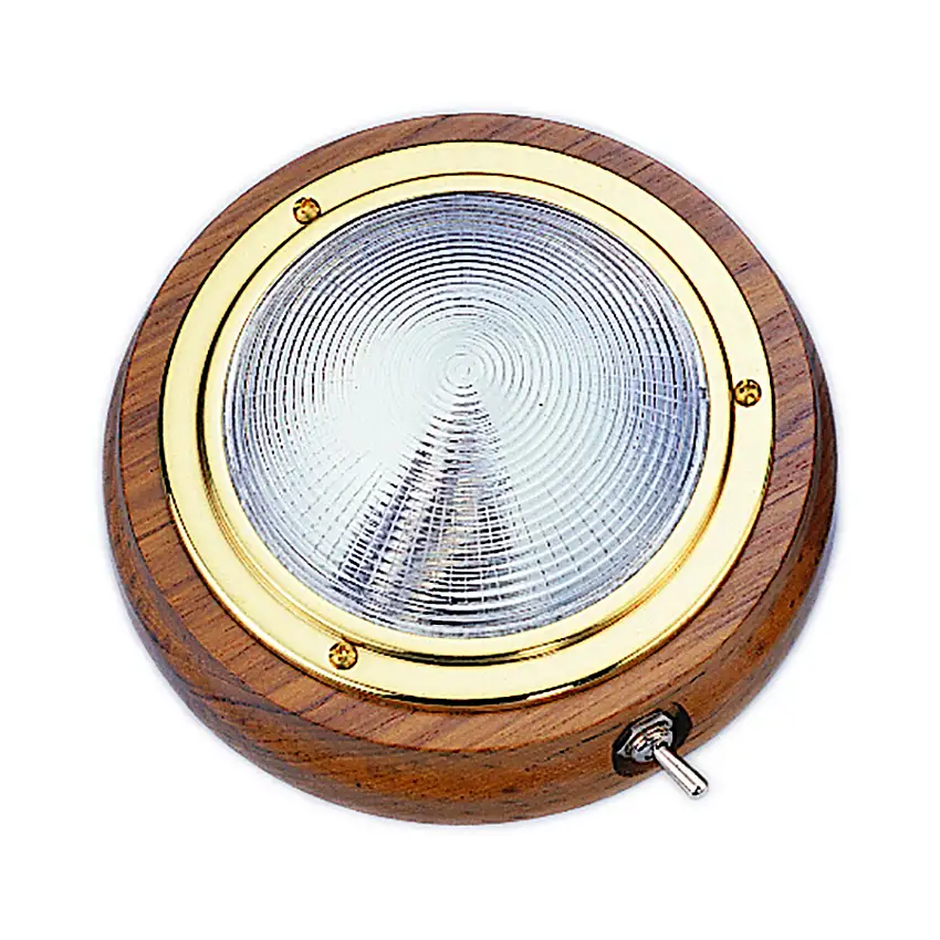 A.A.A. World-Wide Plafoniera Ott.Lucido Base Legno