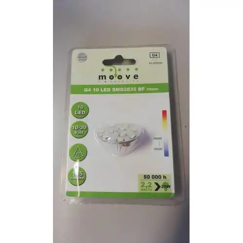 LAMPADA LED G4 10 LED 165 LUMEN ATTACCO POSTERIORE