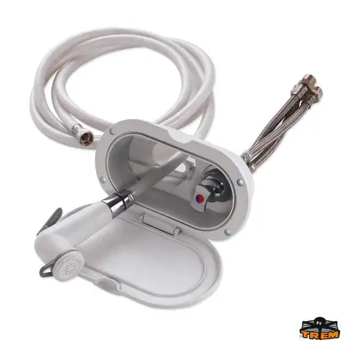 BOX DOCCIA "AFRODITE A" CON MISCELATORE+TUBO PVC 2,5MT BIANCO