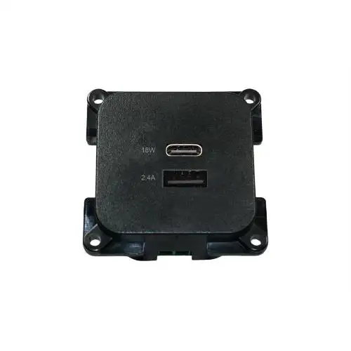 PRESA USB + C LINE NERO