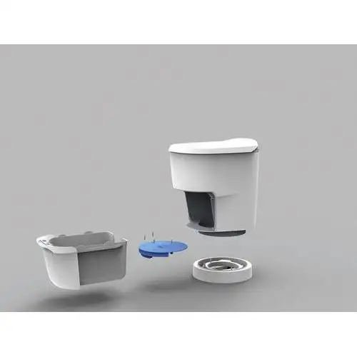 CLESANA C1 WC SENZ'ACQUA BASE ROTONDA