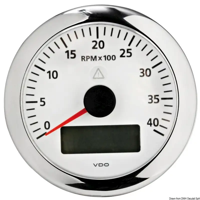 Contagiri 4000 RPM bianco - Osculati [2748001]