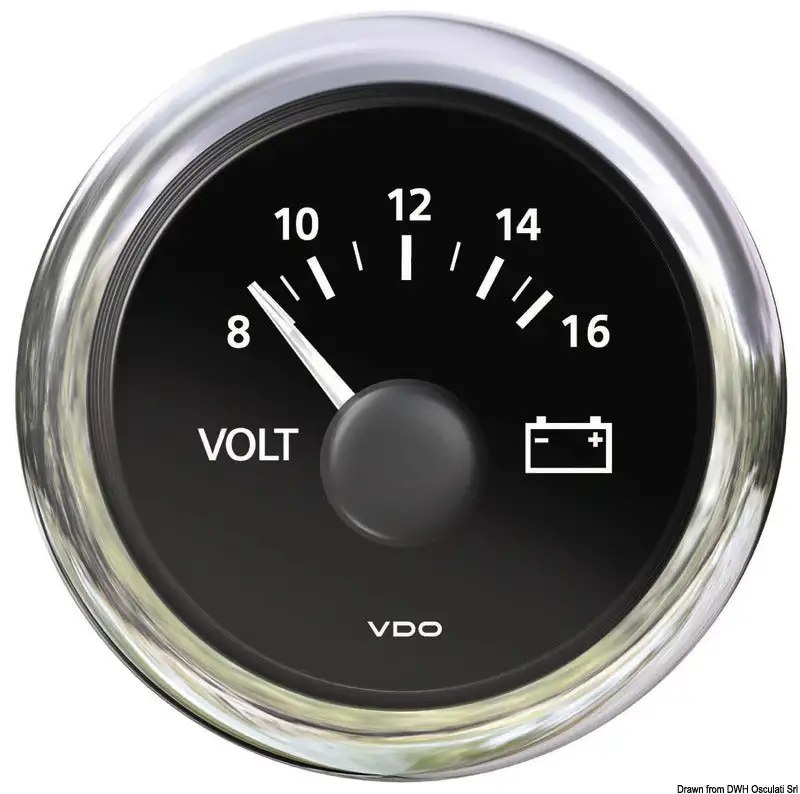 Voltmetro 8/16 V nero