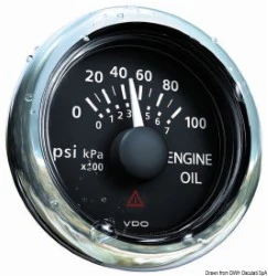 Pressione olio 5 bar/80 psi nero - Osculati [2759101]