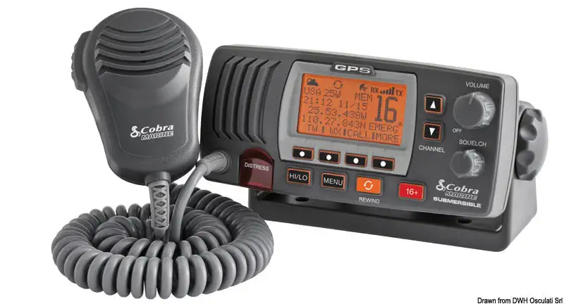 VHF Cobra Marine F77B-GPSE grigio - Osculati [2964501]