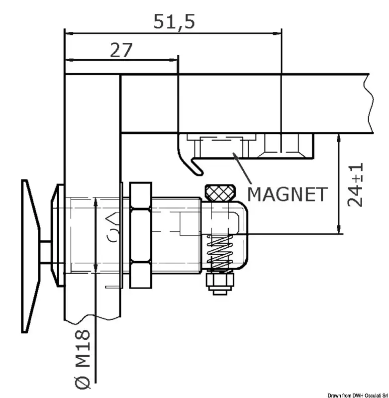 38.179.45 Scrocco Magnetico Ovale Tipo “A” Osculati