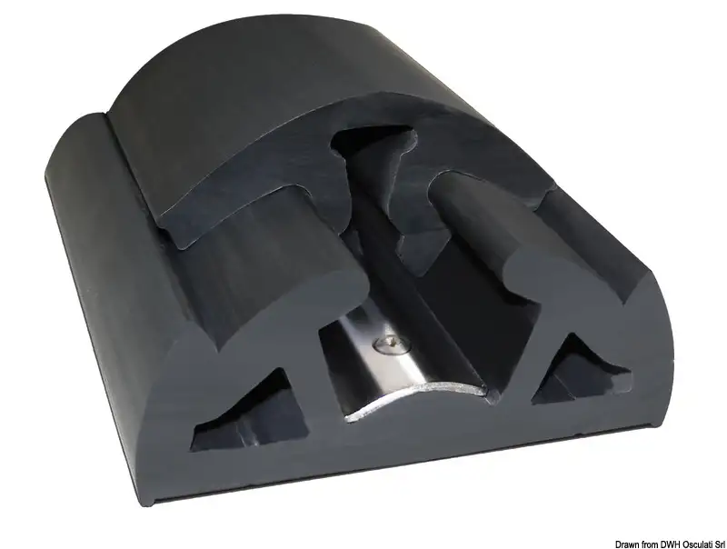 44.045.03 Profilo parabordo Bino nero 90 mm – 12 mt Osculati