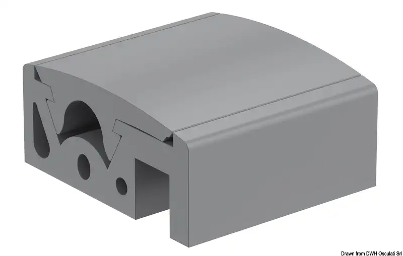 44.100.02 Profilo parabordo QBE 90 grigio RAL 7047 Osculati