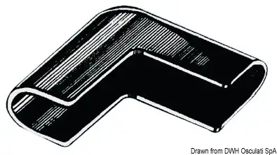 44.343.50 Angolare parabordo nylon nero Osculati