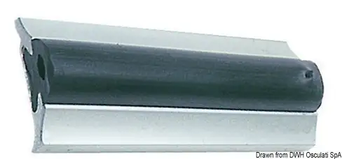 44.485.65 Profilo parabordo alluminio anodizzato 63 x 15 mm (barre da 6 m) Osculati