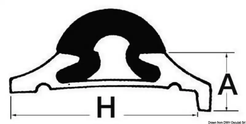 44.485.66 Inserto PVC nero per 44.485.65 Osculati