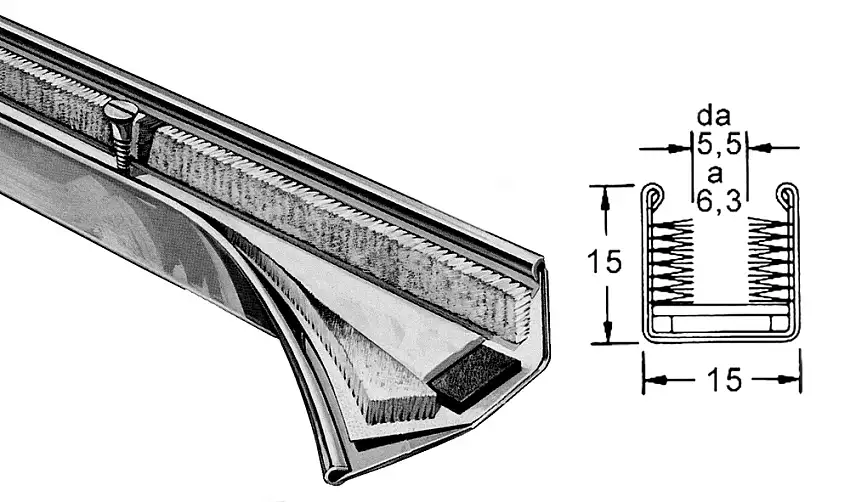 Cavalieri Canalina Singola Rigida Per Vetri
