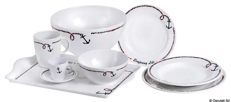 Set 6 piatti piani antiscivolo Ø 25 cm