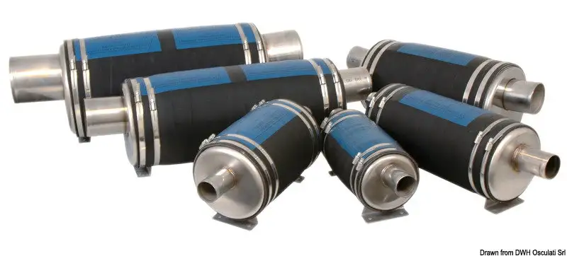 Silenziatore di scarico diam. 76 mm
