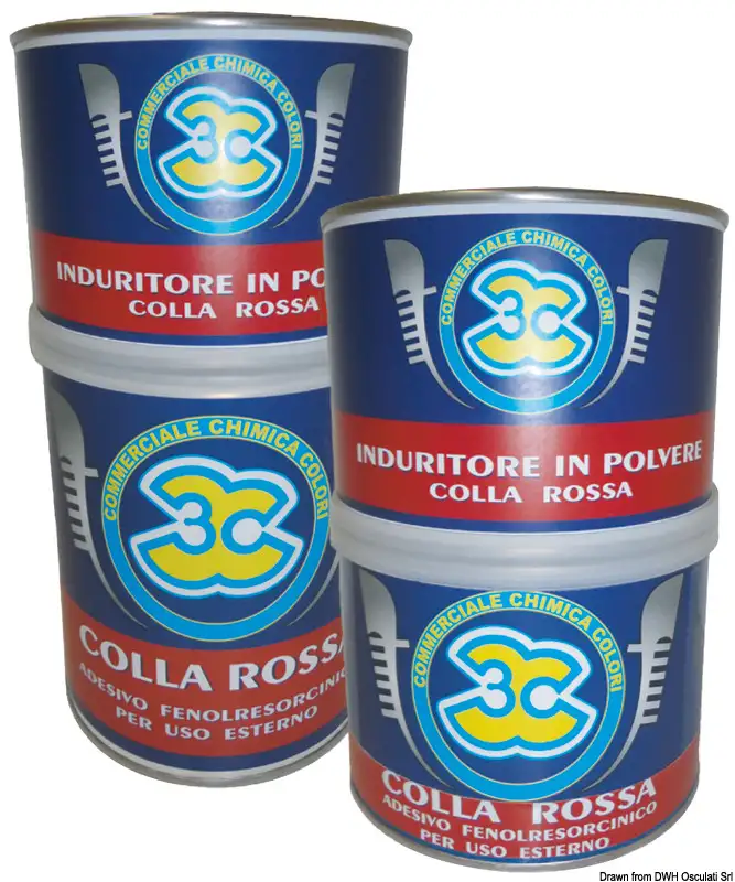 65.225.11 Colla marina rossa 500g Osculati