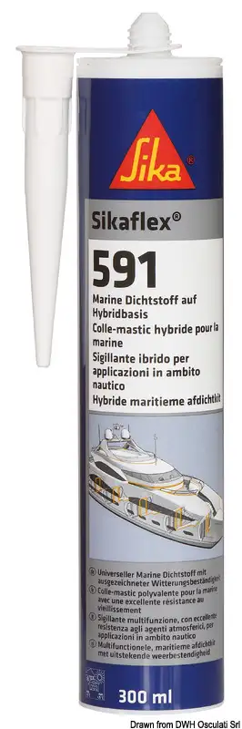 65.288.03 Sigillante a polimeri Sikaflex 591 grigio 300 ml Osculati