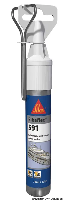 65.288.39 Sigillante a polimeri Sikaflex 591 nero 70 ml Osculati