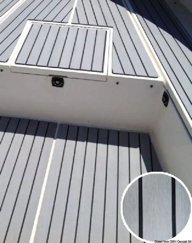 65.909.02 Rivestimento Teak EVA color grigio 2400x1200x6 mm Osculati