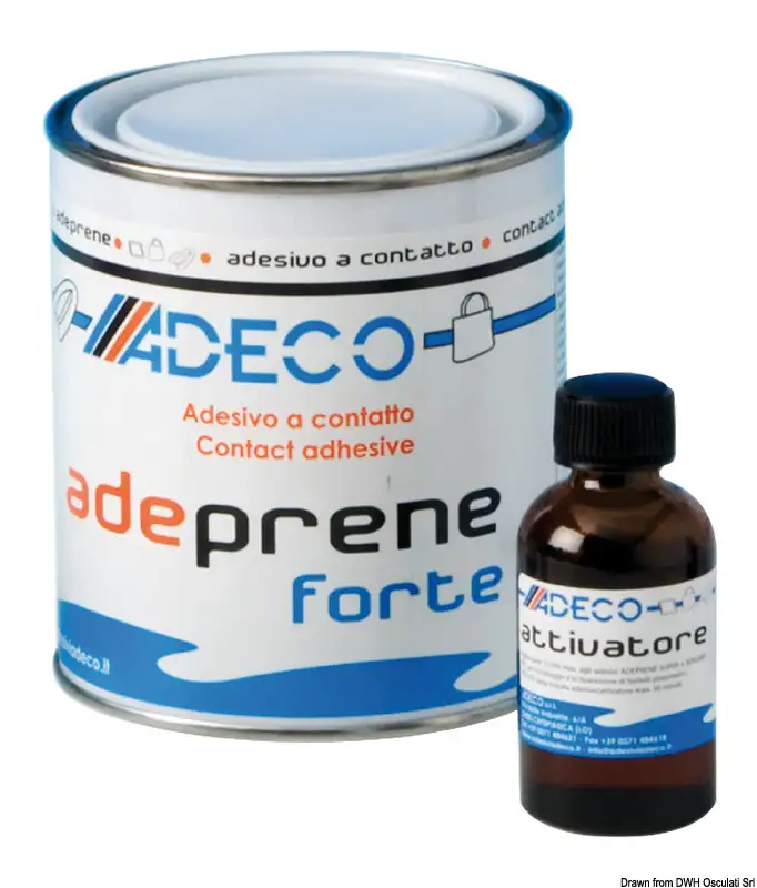 66.240.11 Collante per neoprene DIY 125 ml + attivatore 10 ml ADEPRENE FORTE NA Osculati
