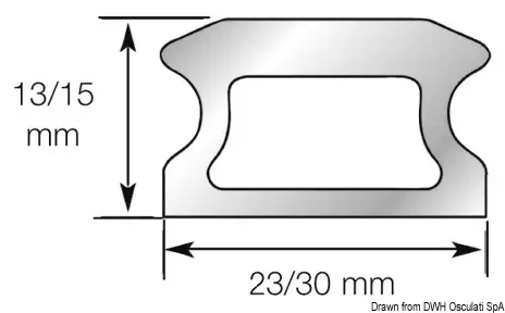 68.743.01 Rotaia forata 1 3026 mm Osculati