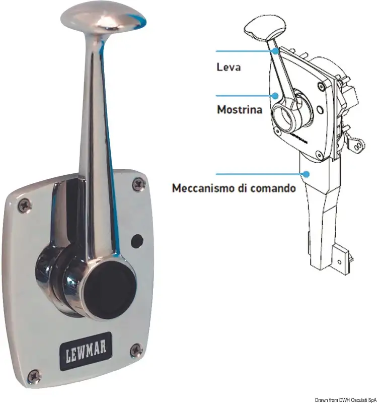 69.810.00 Controllo motore Lewmar leva singola Osculati