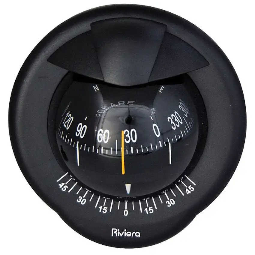 Bussola Riviera serie POLARE BP1 ad incasso verticale nera mm.138