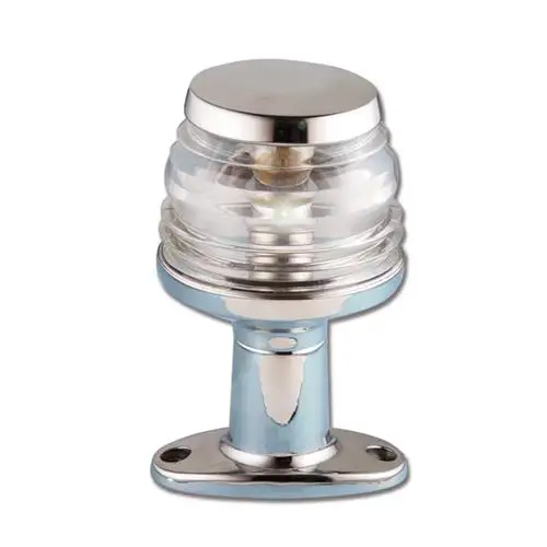 FANALE 12V “POLE 360°” A 360°20MT CORONAMENTO CON BASETTA INOX BIANCO