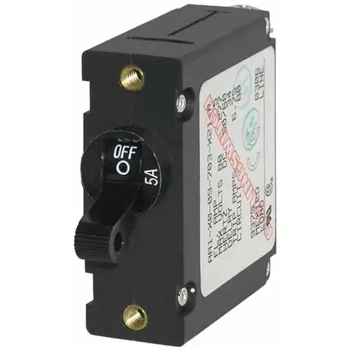 MAGNETOIDRAULICO UNIPOLARE CA CC TOGGLE LEVA NERA 5A EQUIV. B.S.S. 7200