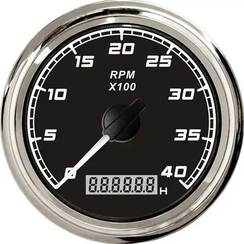 CONTAGIRI CON CONTAORE X LINE INCASSO 84 MM NERO 0-4000RPM