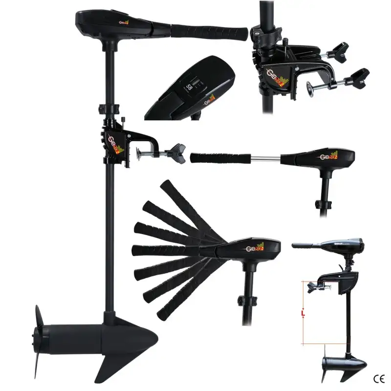 GIBSUN MOTORE ELETTRICO PER ACQUA SALATA SMA-48 - 12V Potenza Watt: 480 - Potenza HP: 0,644