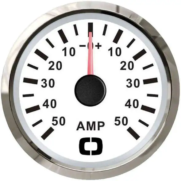 Amperometro con shunt 50 A - Bianco/Lunetta Lucida