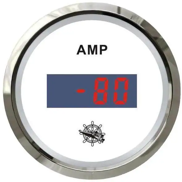 Amperometro Digitale Bianco + Cromo 80 A.