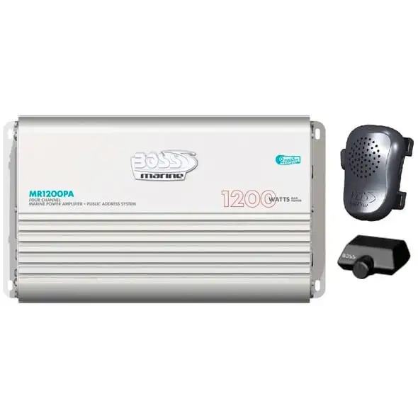Amplificatore Boss Marine 1200PA Funzione Vocale