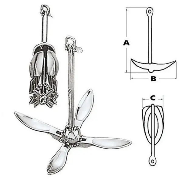 Ancora ombrello inox kg 2.5